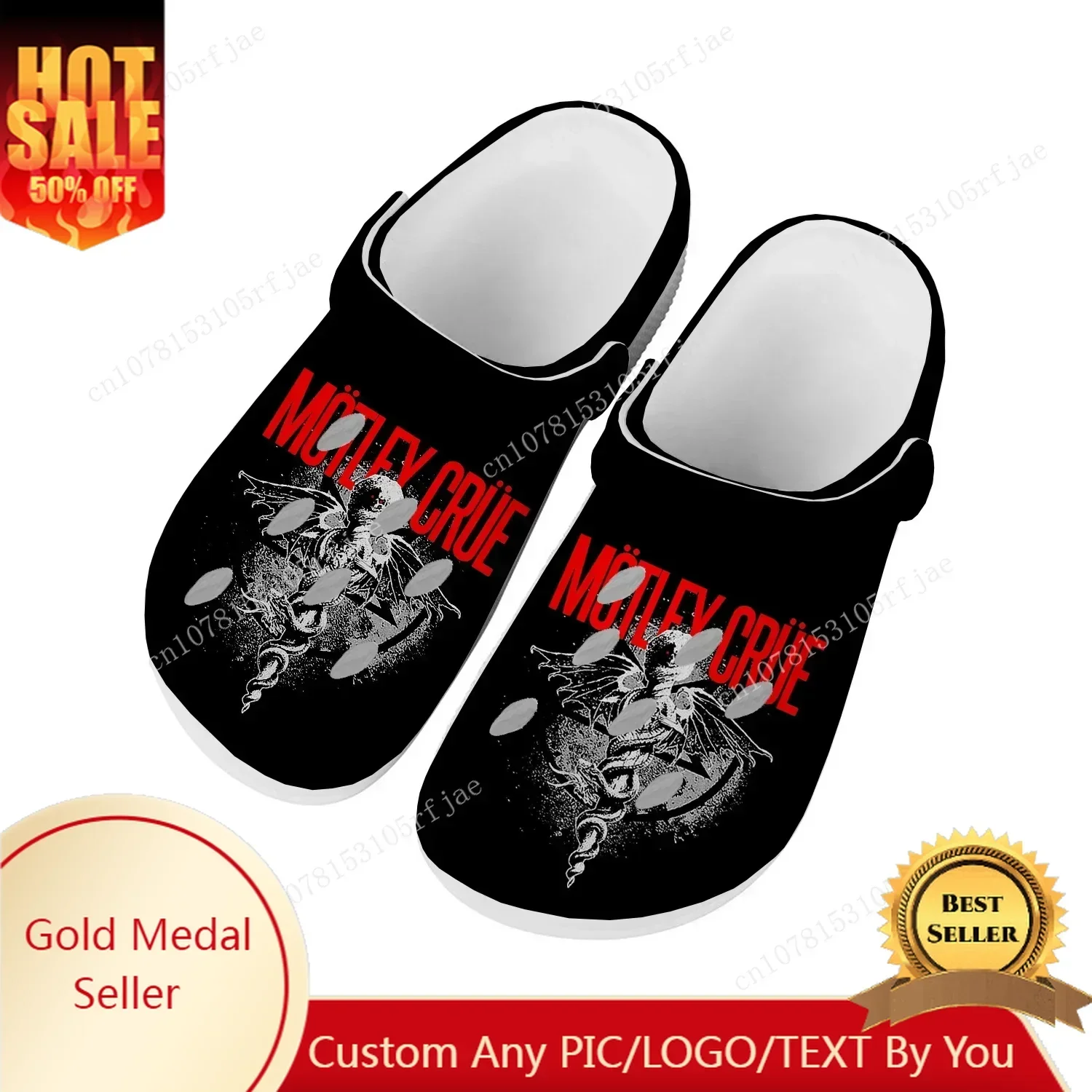 

Band 80S Metal Vintage Home Clogs C-Crue Mens Womens Boys Girls M-Motley Sandals Shoes Garden Custom Shoes Beach Hole Slippers