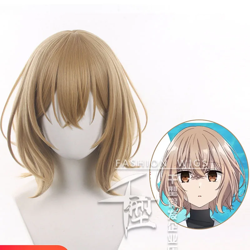 أنيمي هينكو ثمانية مائة سنة من اسم شعر مستعار تأثيري 33 سنتيمتر شعر مستعار كاكي قصير لجميع القديسين كرنفال فستان الحفلات