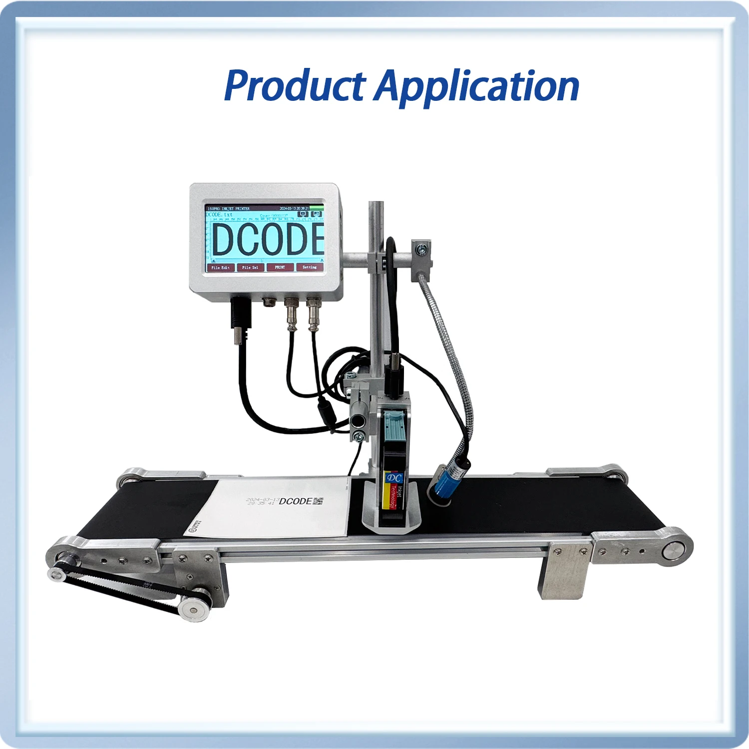 DCODE 60 سنتيمتر قابل للتعديل سرعة واسعة حزام ناقل صغير سبائك الألومنيوم ناقل كهربائي TIJ طابعة الجمعية خط الحزام الناقل