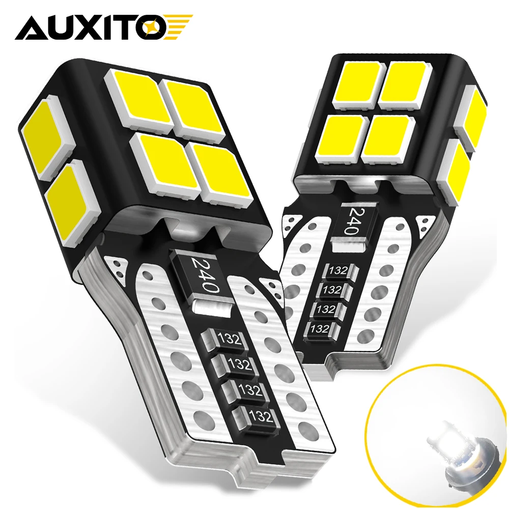 AUXITO 2Pcs W5W Led Canbus T10 5W5 LED Car Lamps No Error For Car Interior Light Toyota Corolla Camry BMW Ford F-150 Nissan