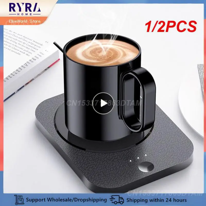 1/2PCS Essential For Winter Coasters Easy To Use Portable Design Power Failure Protection Heating Coaster Innovative