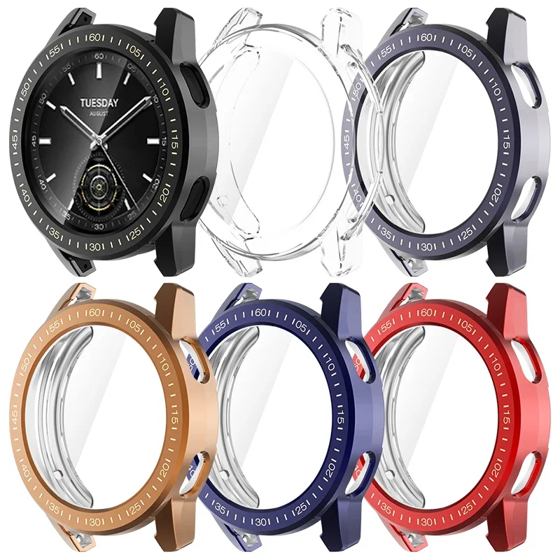 Funda protectora completa para reloj inteligente Xiaomi S3, Protector de pantalla de TPU suave, carcasa de parachoques para Mi Watch S3, accesorios