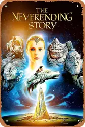 The NeverEnding Story (1984) Movie Poster Retro Metal Sign Vintage Tin Sign for Cafe Bar Home Wall Art Decor 12 X 8 inch