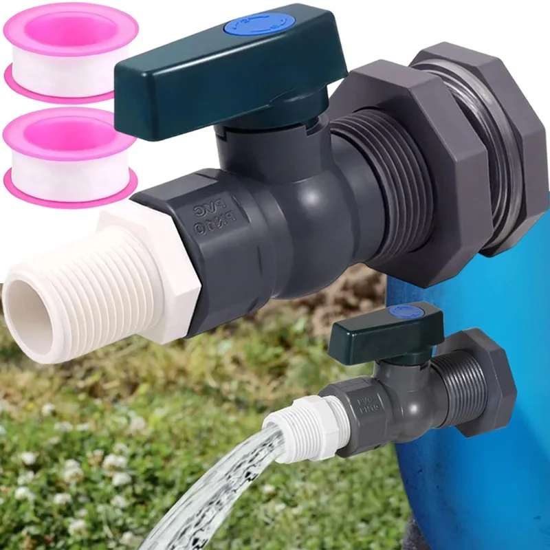 

Герметичный комплект переключателя дождевой бочки из ПВХ, переключатель для сельскохозяйственного орошения, адаптер для ведра с водой, необходимые инструменты для дома и сада