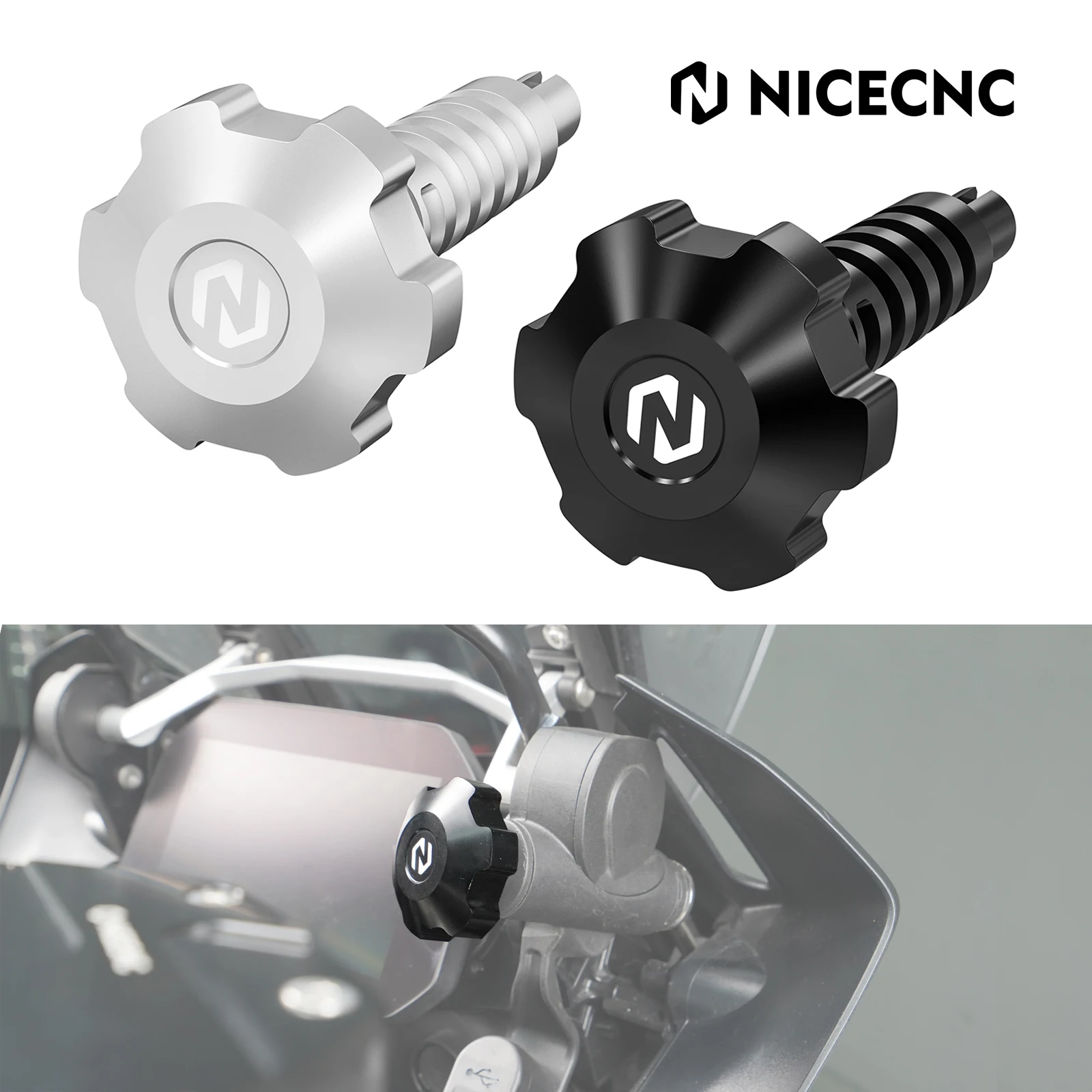 

For 2013-2018 BMW R1200GS/Adventure Windshield Adjustment Wheel Windscreen Adjustor for BMW R1250GS/Adventure 2018-2024