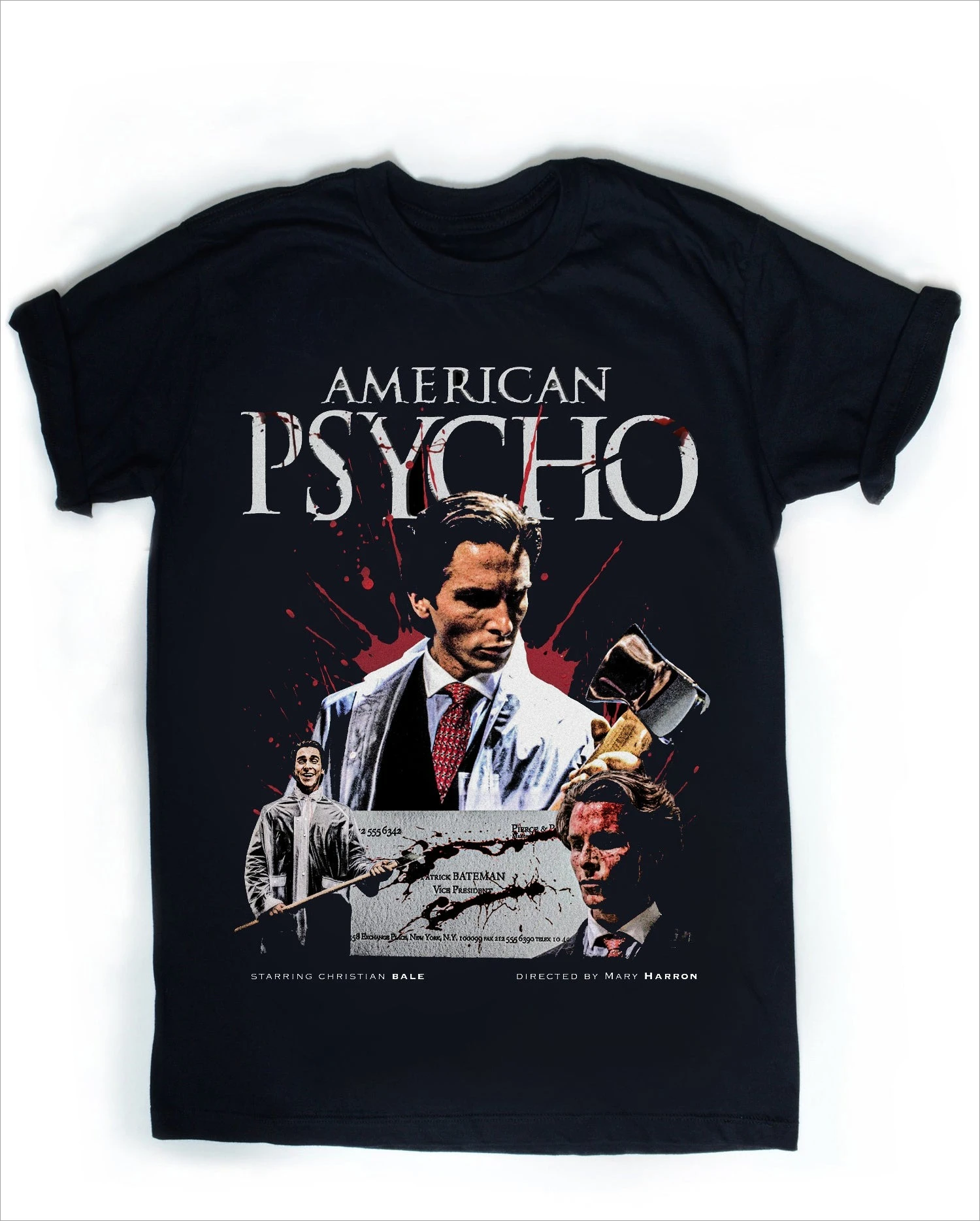Camiseta Retro de los 90 con Diseño de American Psycho, Patrick Bateman, para Hombre y Mujer, Vintage, con Gráfico de Christian Bale, Estilo Urbano