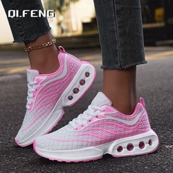 Spring and Autumn New Air cushioned Women's Shoes Mesh Breathable and Lightweight Sneaker Fashionable Casual Running Footwear