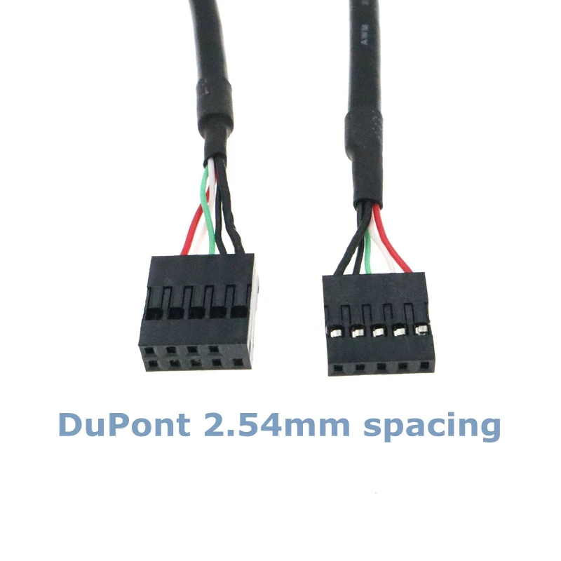 0.3m DuPont 2.54mm 5-pin 9-pin to Micro Mini USB 2.0 Motherboard Mounting Screw Hole Computer Motherboard Cable