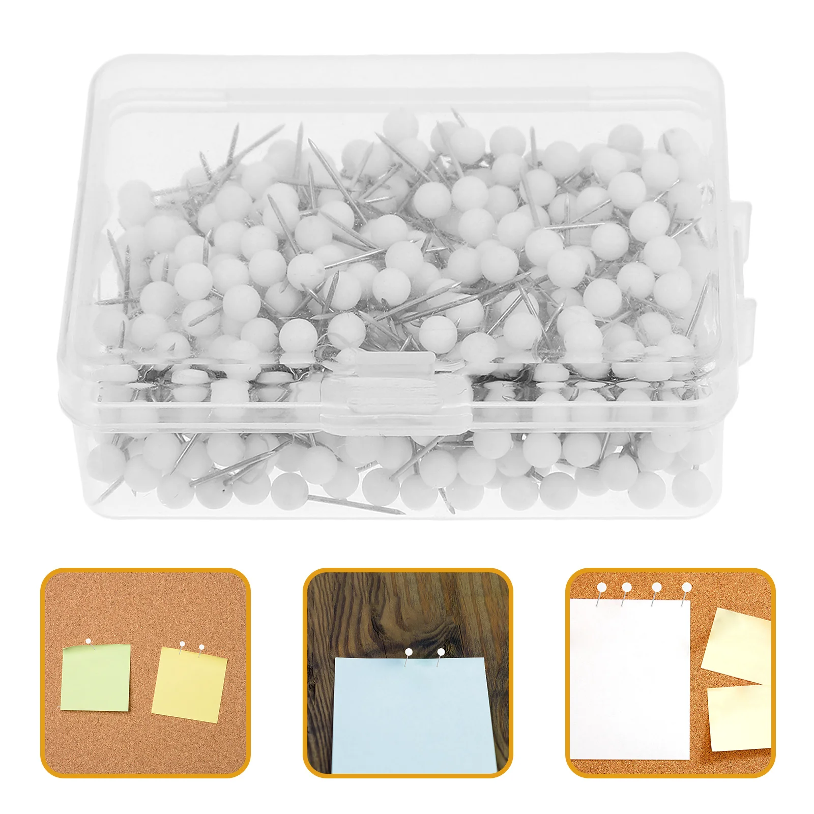 

500Pcs Map Tacks with Bright Colors Round Head Pushpins for Bulletin Board Wall Posters Travel Outdoor Adventures