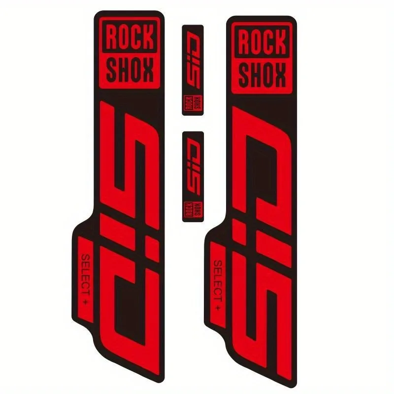 1Set RockShox SID Select  Fork Stickers Clear Vinyl with Blue/Orange Design Durable Paint Protection image 3