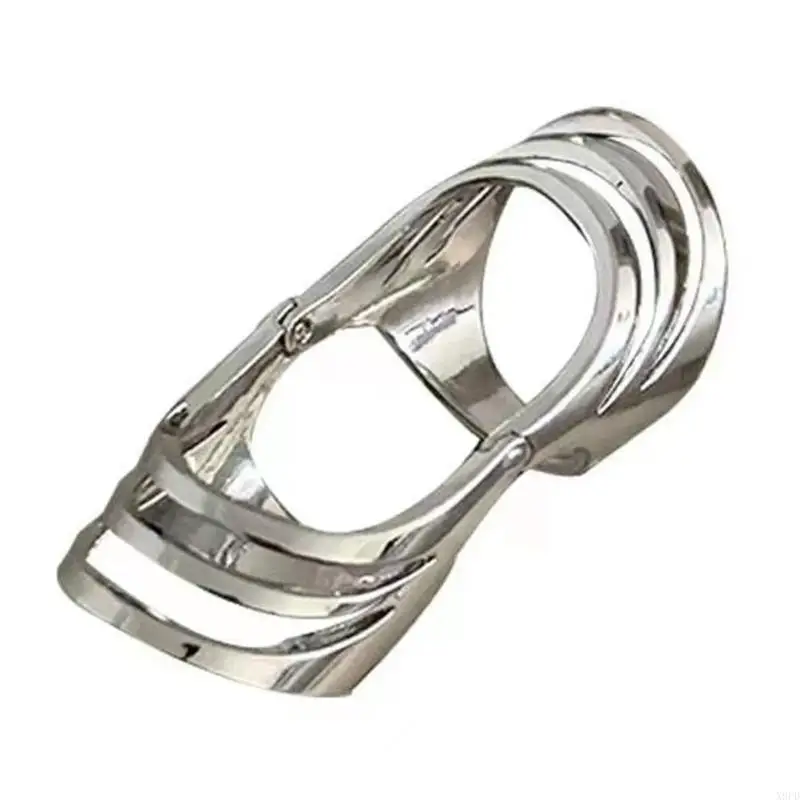 

X9FD Retro Hollow Bendable Ring Punk Wide Chunky Ring Fashion Big Rings Jewelry Women Wrap Statement Ring Gifts