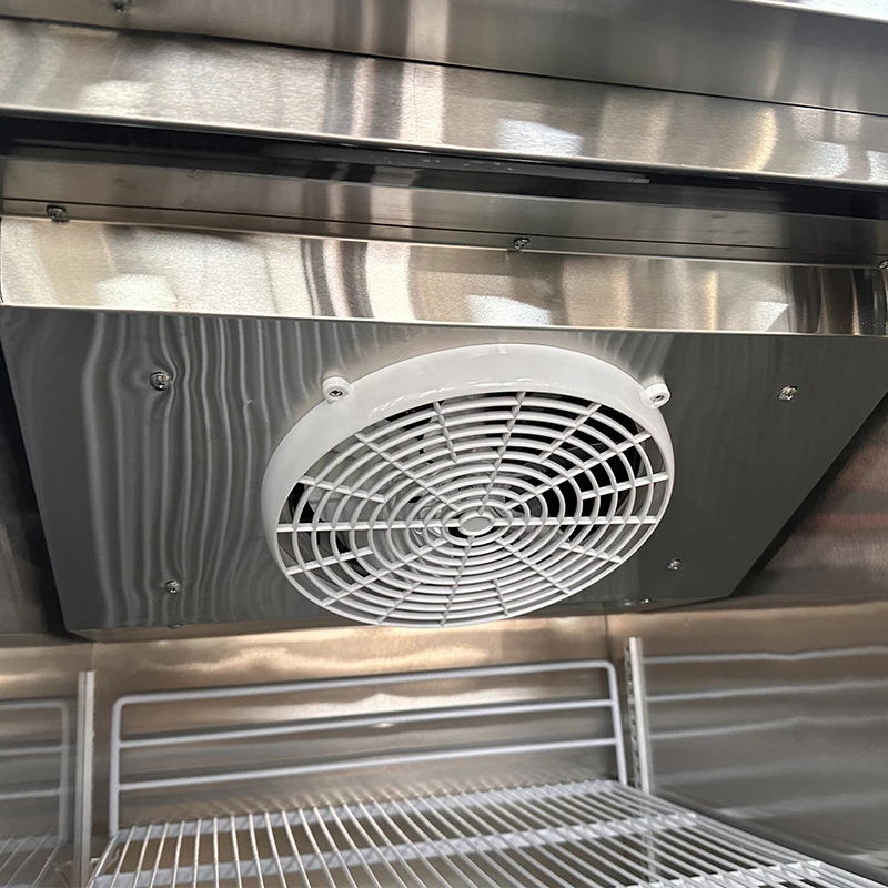 Hotel Kitchen Flat Freezer Refrigeration Freezer Refrigerator Prep Table Commercial Stainless Steel Worktable Freezer