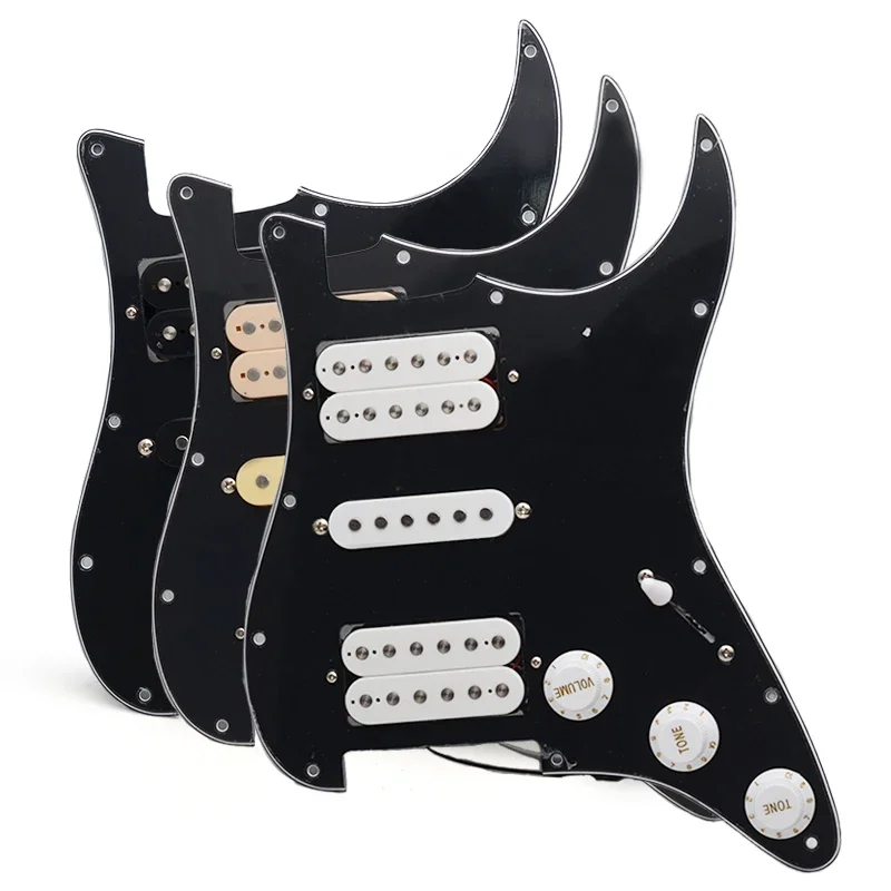 

ST Style Electric Guitar Pickguard Electric Guitar Pickguard and Black HSH Loaded Prewired Scratchplate Assembly