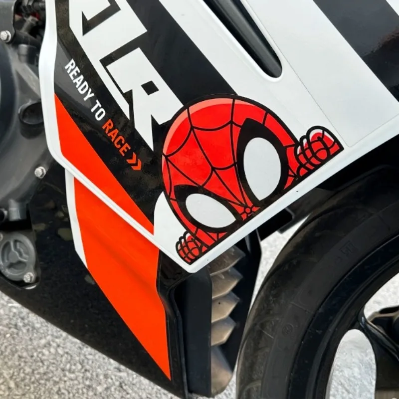 Venom-Pegatinas de dibujos animados para motocicleta, calcomanías de vinilo impermeables para tanque de combustible, carenado de motocicleta, decoración de Anime