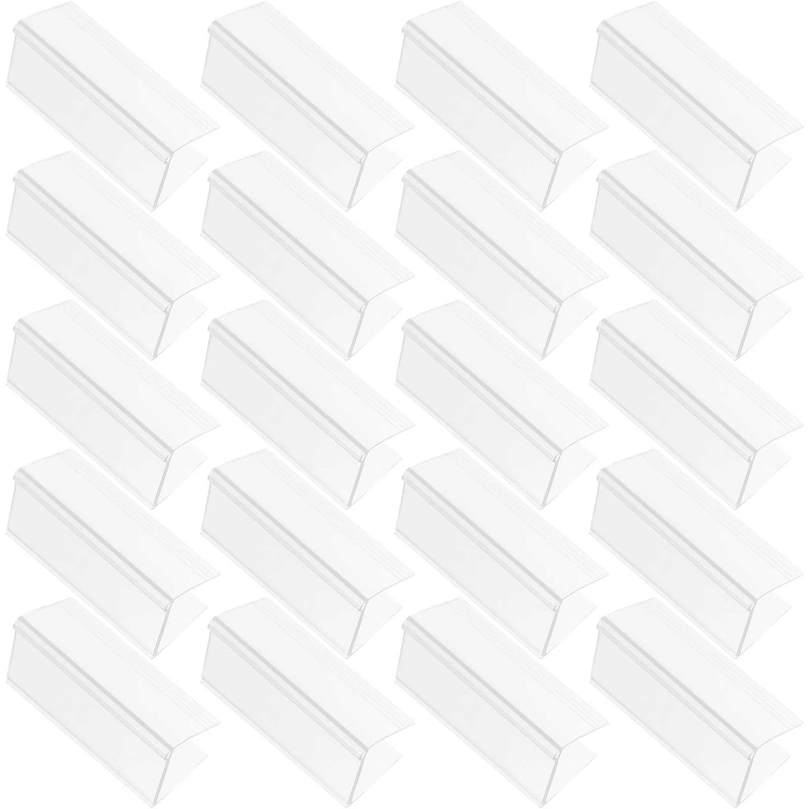 

50pcs Label Holders Clear Transparent Shelf Clips Wire Rack Labels Bin Sign Prices Tag Holder Storage Organization Accessories