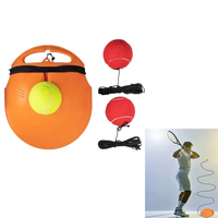 1 Set Heavy Duty Tennis Training Equipment Self-Duty Rebound Tennis Trainer Sparring Device Rebound Ball with Long Elastic Rope
