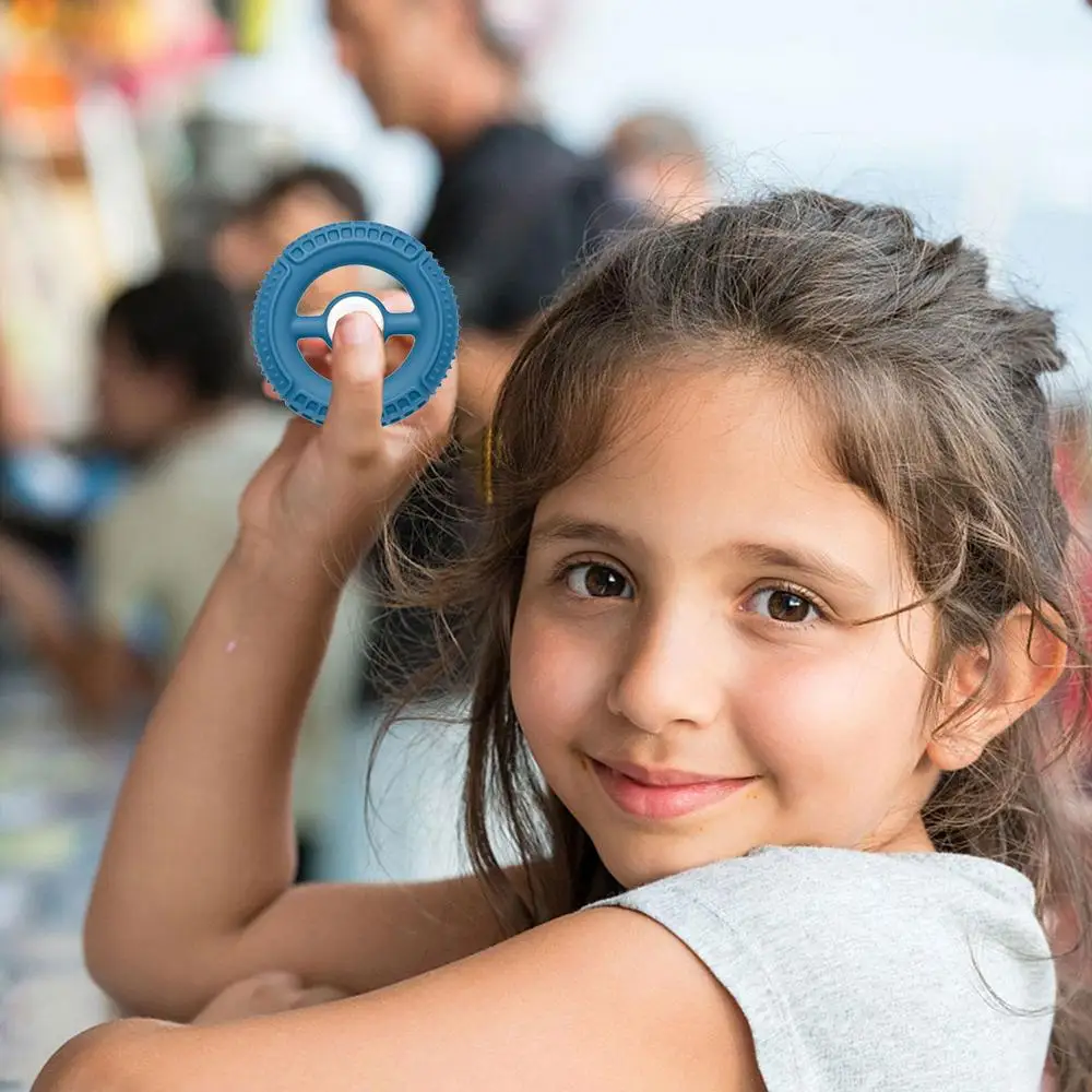 Fidget Spinner rond en silicone, poignée, anneau de préhension, doigt, avant-bras, entraîneur, doigt, gyroscopes, jouets de décompression, vente chaude