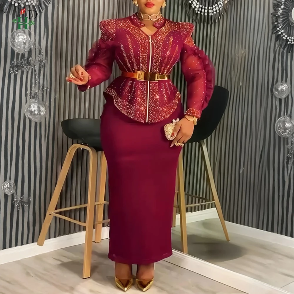 

Plus Size African Party Dresses For Women 2025 New Fashion Dashiki Ankara Wedding Evening Gown Elegant Turkey Muslim Maxi Dress