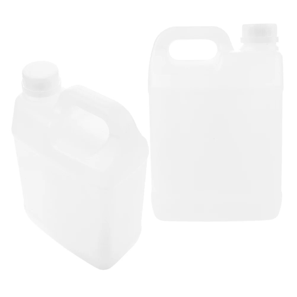 

2Pcs Food Packaging Barrel Reusable Water Bottle Portable Containers Jug White Plastic Beverage Jugs Liquid Containers
