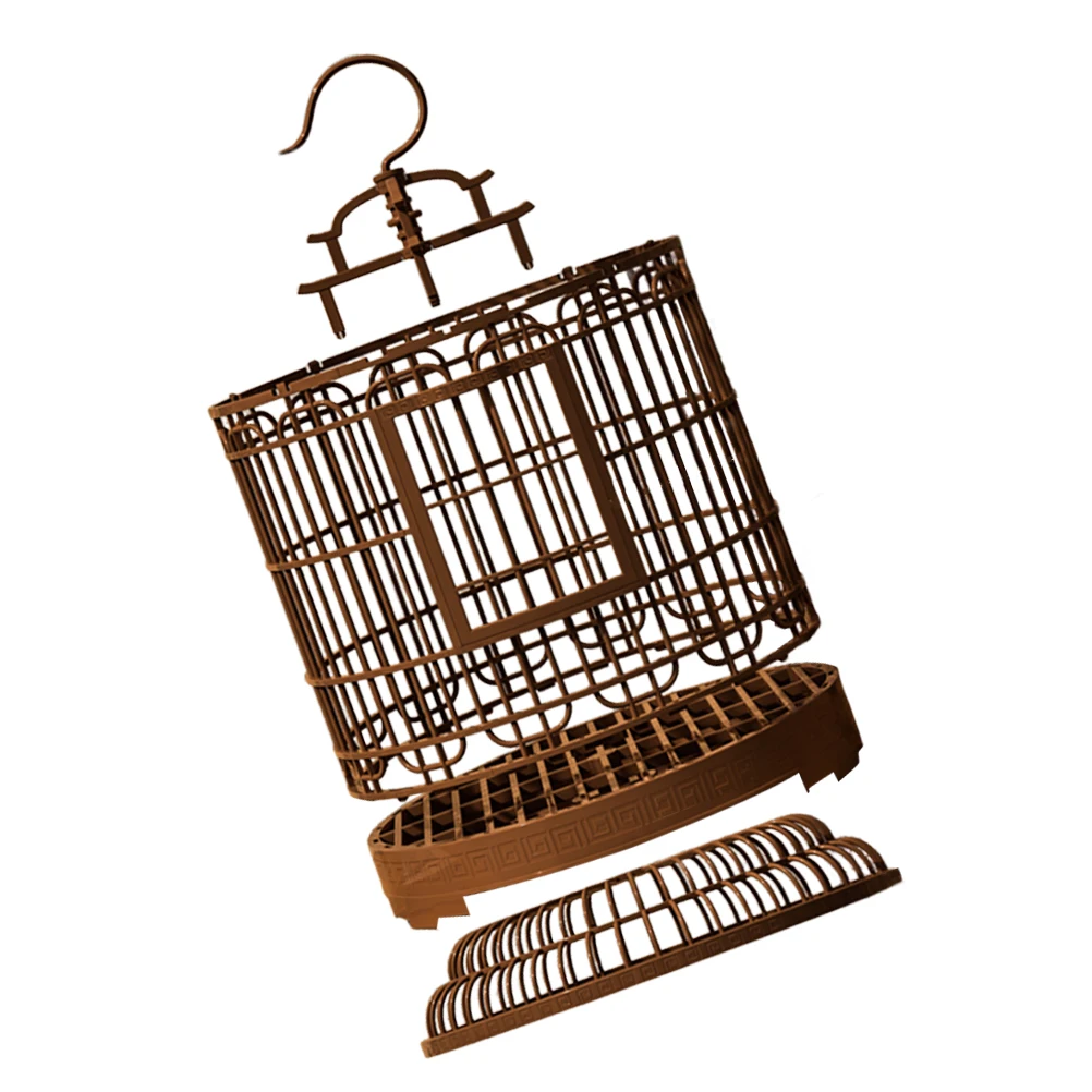 

Luxury Birdcage Villa Large Size Light Brown Portable Cage for Parrot Baby Finch Budgie Cockatiel Suitable Breeding Lovebirds