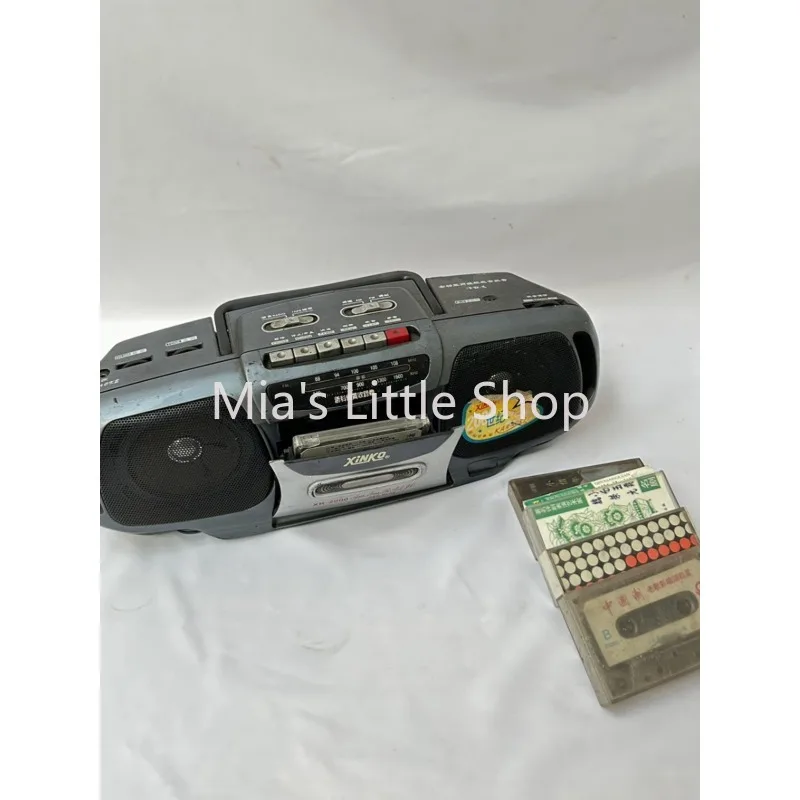 Vintage Cassette Radio Recorder Retro Tape Player Old Fashioned Ornament for Bar Restaurant Home Decor