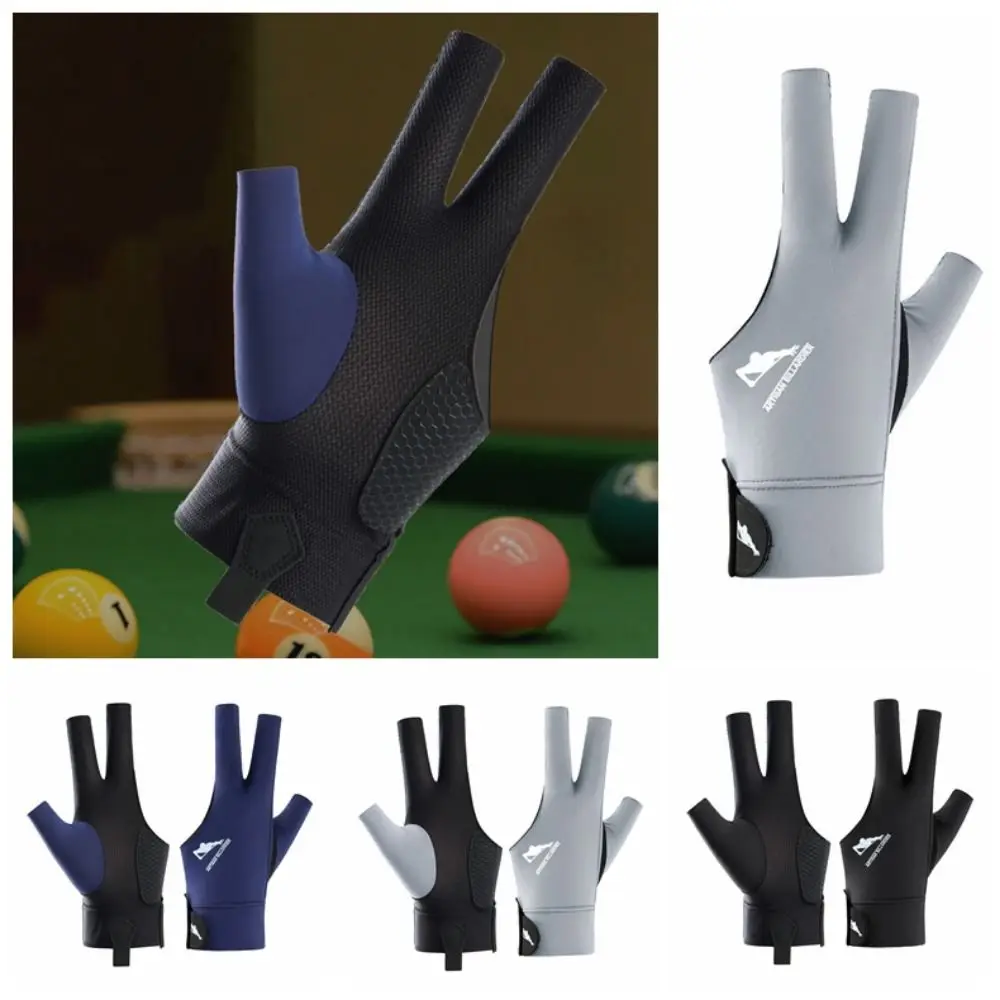 Anti-sweat Billiards Gloves Elasticity Non-slip Three Finger Gloves Wear-resistant High Elastic Open 3 Fingers Gloves