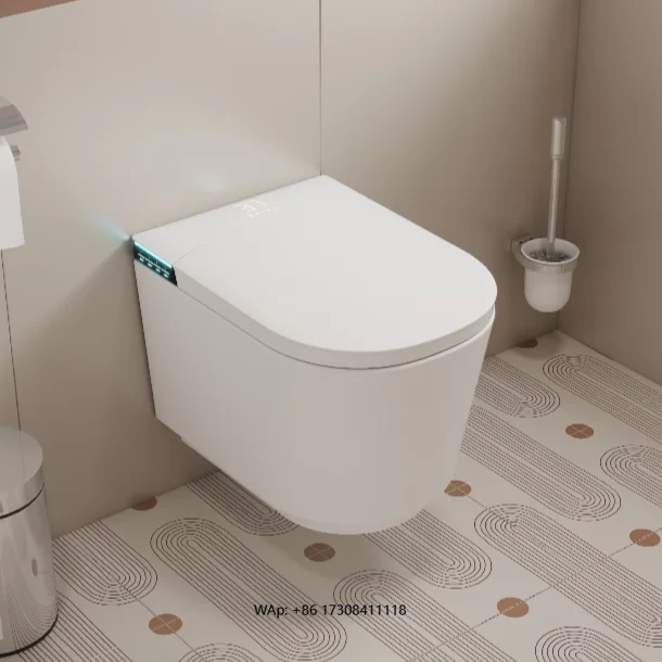 

New Design Sensor Automatic Intelligent Shower Toilet Bidet Wall Mounted Bathroom Wall Hung Smart Toilet