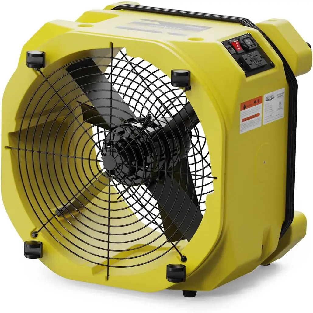 

3000 CFM Axial Air Mover Floor Dryer, Industrial High Velocity Carpet Dryer/Floor Fan/Blower, Stackable, Daisy Chain,