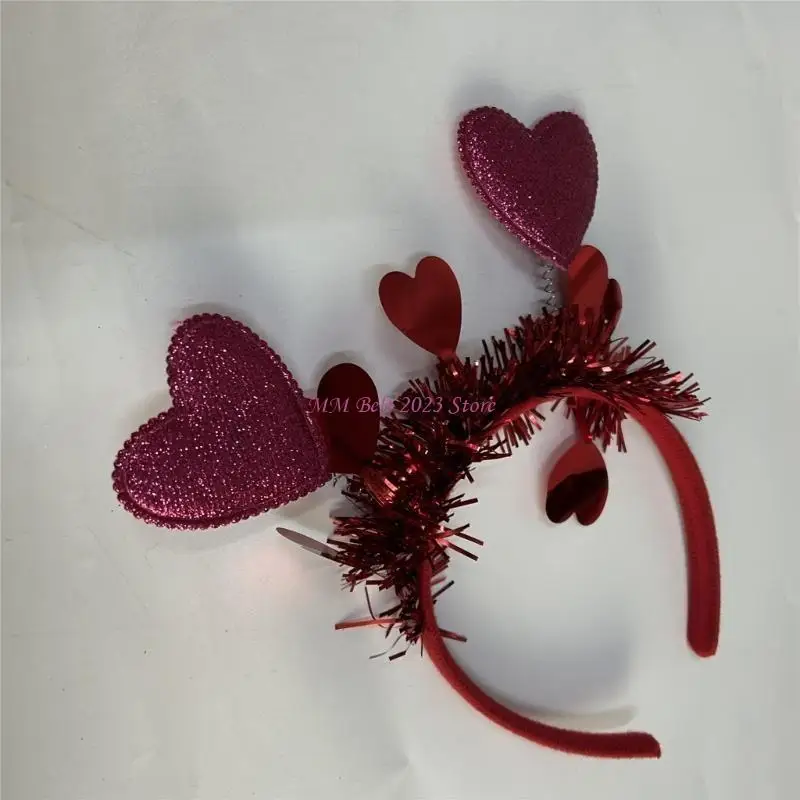 49Me Valentinstag Stirnband Herz Festival Haarzubehör für süße Feiertags -Outfits