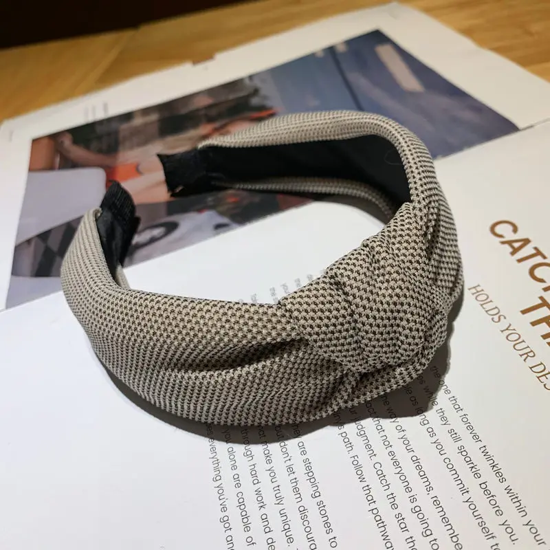 Hochwertiges Stoff-Haarband mit Knoten, breiter Kante, rutschfest, modisches Haar-Accessoire für Damen – Detail 14