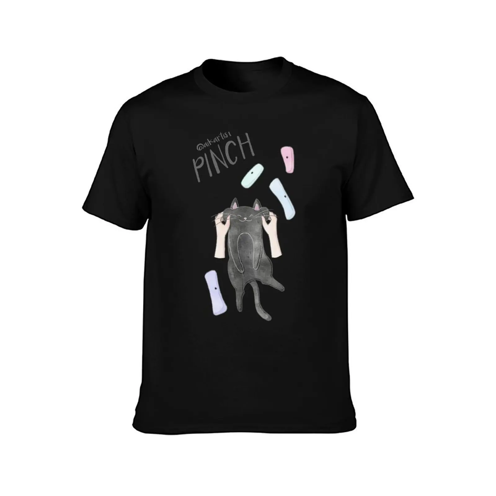 Climbing Cat Pinch T-Shirt Stretch Fabric Comfort T-Shirt
