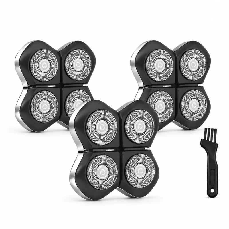 3PC Freebird FlexSeries Pro Replacement Shaver Heads | Men’s Head Shaver Blades Washable Wet & Dry Use