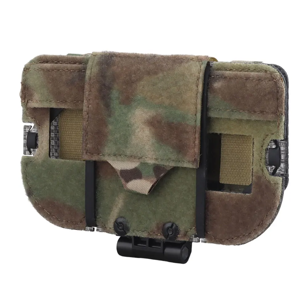 Mobile Phone Holder Admin Pouch Map Navigation Molle Foldable Bag for Tactical Plate Carrier Airsoft Hunting Vest Chest Rig Gear