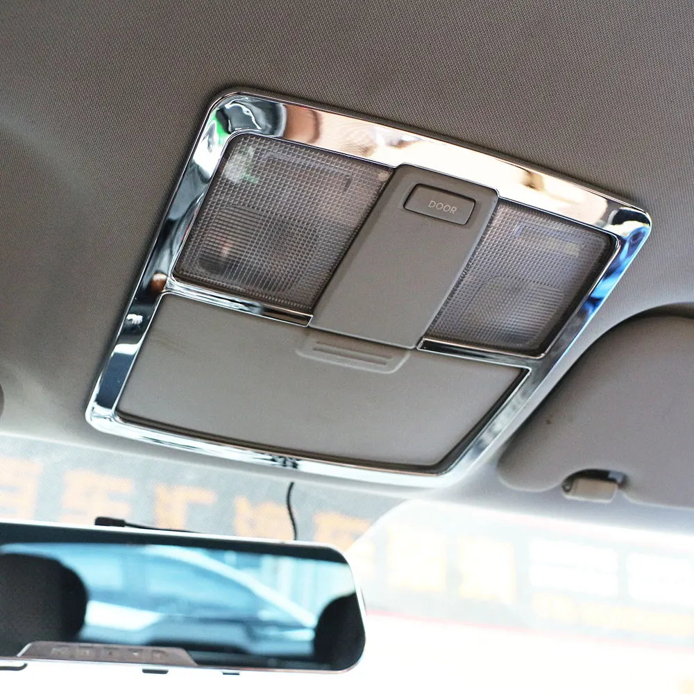 Interior abs chrome lâmpada de leitura capa guarnição telhado luzes de leitura quadro para kia sportage 3 sl r sportager 2012 - 2016 adesivo de carro