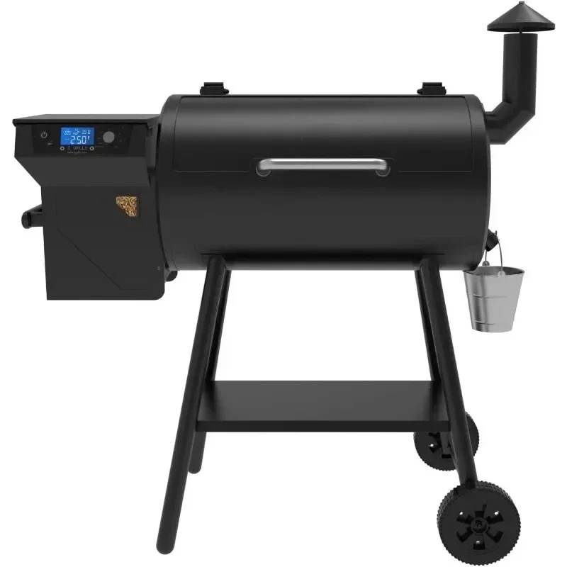 Commercial 8 in 1 BBQ Grill Upgrade Wood Pellet Smoker with Latest PID Technology LCD Controller