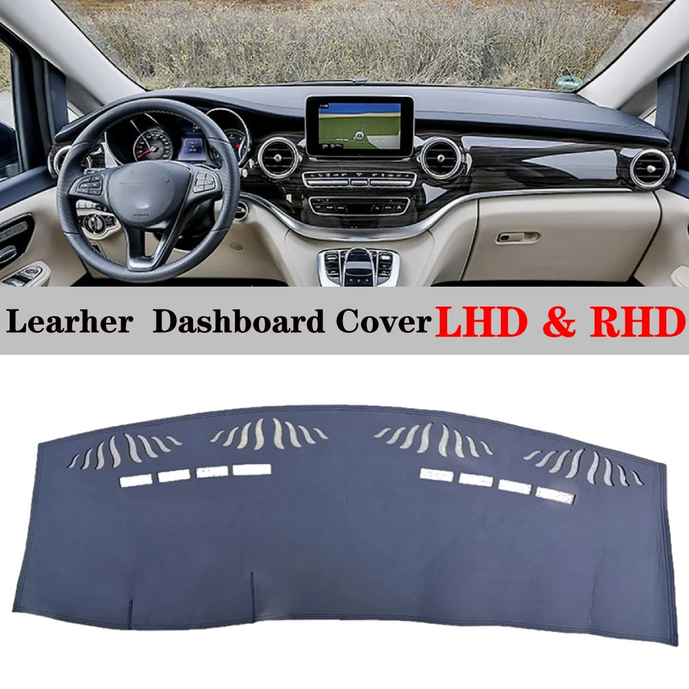 

For Mercedes-Benz V Class v200 v250 v220 V260 2016-2020 Accessories PU Leather Dashmat Car Styling Dash Mat Dashboard Cover PADS