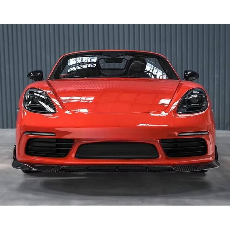 

High Quality Dry Carbon Fiber Front Bumper Lip Diffuser Spoiler for 718 Cayman Boxster 982
