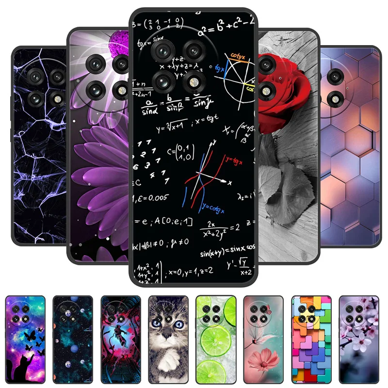 For OnePlus 13 Case Wolf Lions Black TPU Soft Silicone Coque for OnePlus 13 13R 12 12R Phone Back Cover One Plus 13 5G Shells
