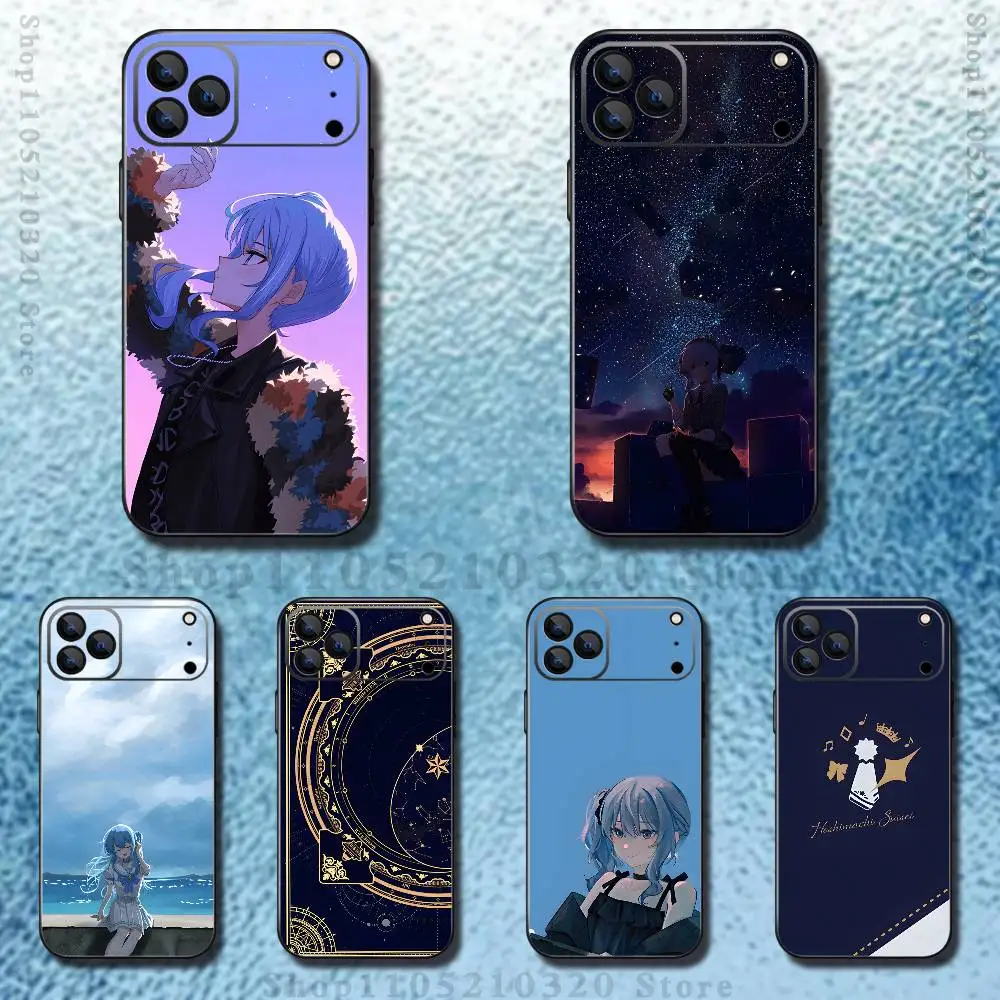 

Hoshimachi Suisei Phone Case For iPhone 17,16,15,14,13,12,11 ,Pro Max,XS,X,XR,SE,Mini,8,7,Soft Silicone Black Cover