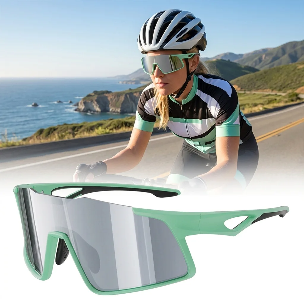 

TR90 Cycling Sunglasses UV400 Sports Riding Glasses Anti-Slip Outdoor Bike Eyewear for Cycling Running Hiking MTB