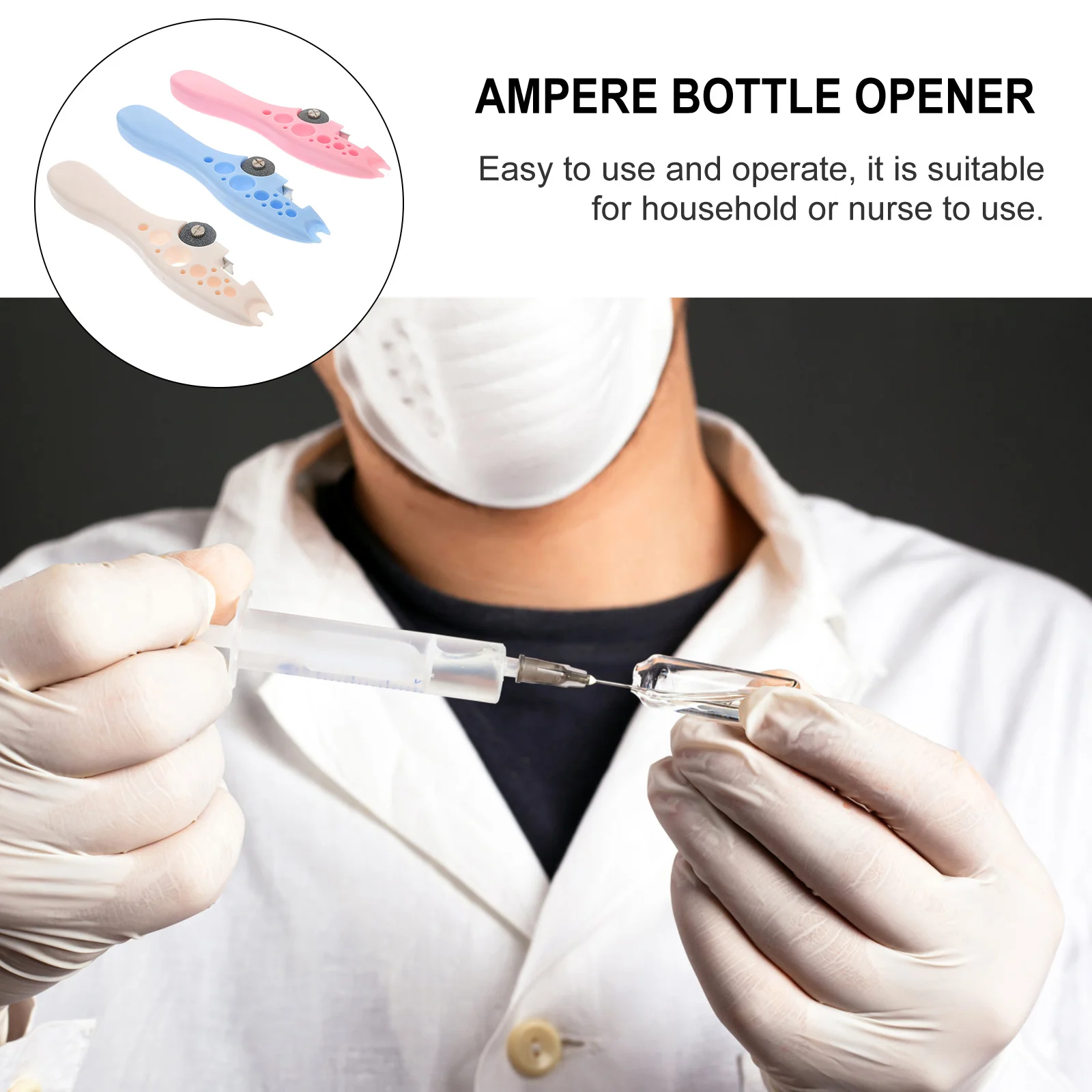 

3pcs Ampoule Opener Medical Glass Bottle Openers Cutter Tool For Nurses Safe Easy Use Device Bottle Opener