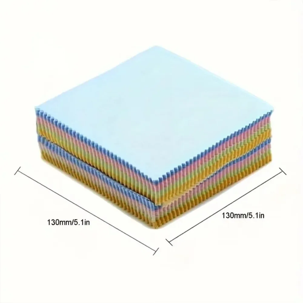 20Pcs Colored Microfiber Square Wipe Cloth For Eyewear Accessories 13cm