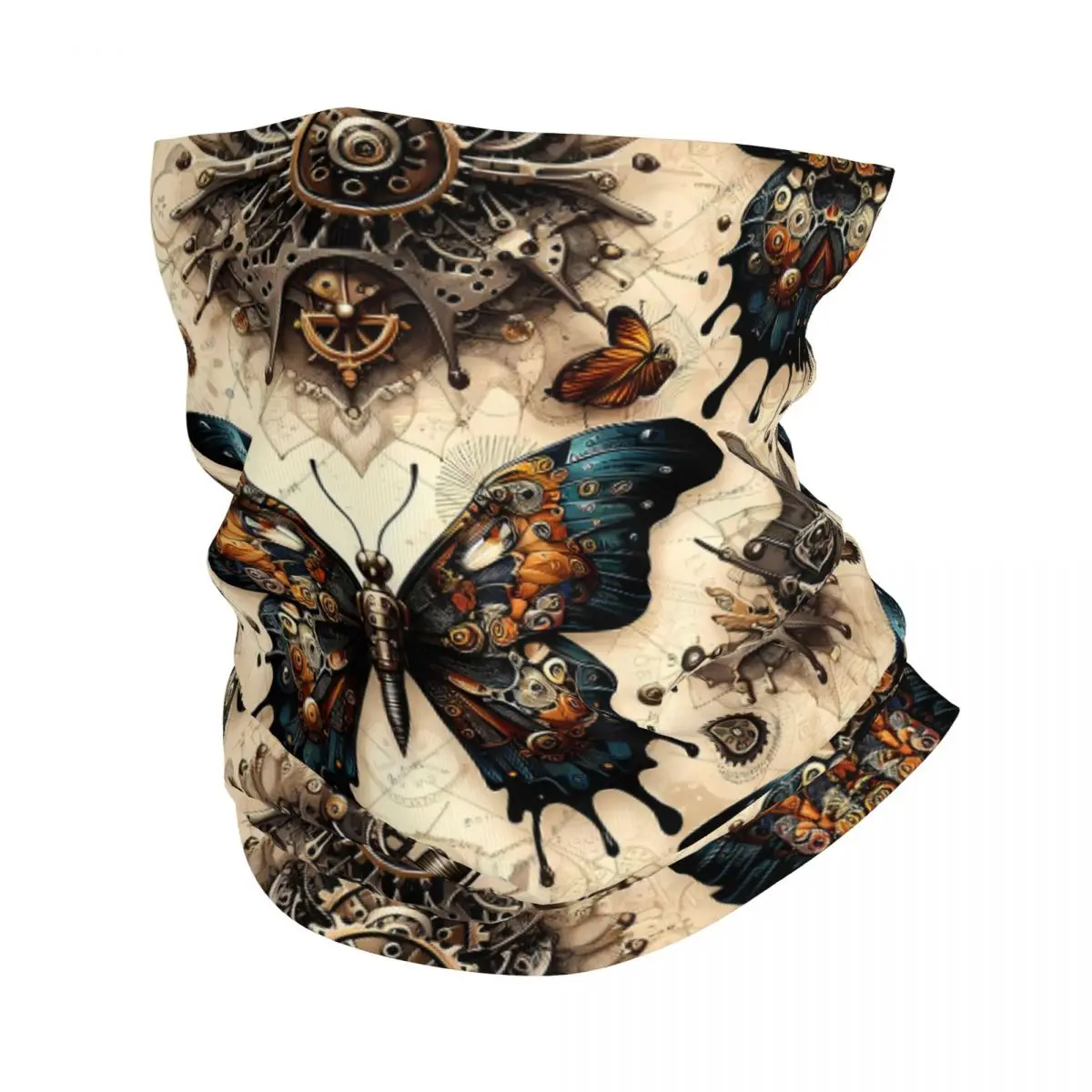 Steampunk Thin Wrap Scarf Bandana Butterfly Neck Gaiter Face Cover Headband