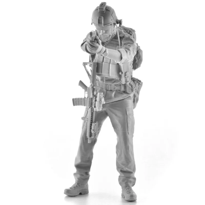 

﻿ 1/16 Resin Micro Miniature Figure Us Army Special Forces Soldiers GK 3d Printed White Model Toy Unassembled And Unpainted Kit