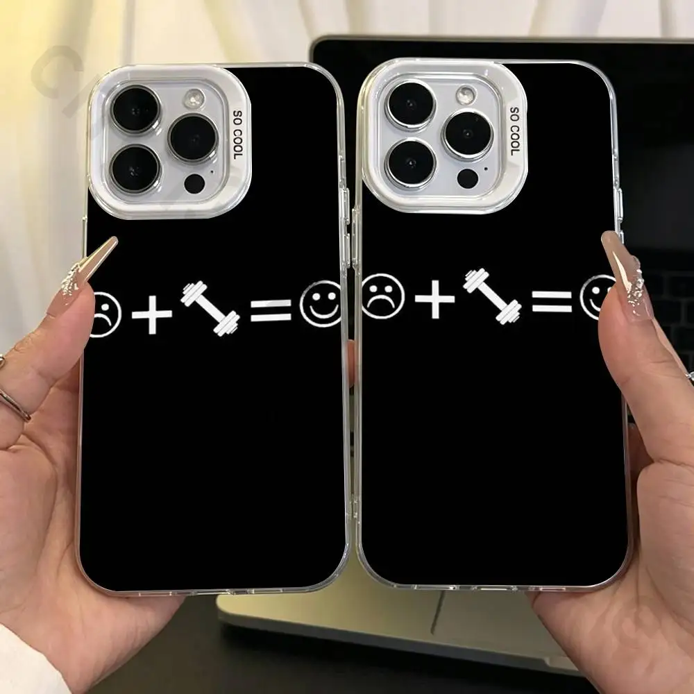 

Bodybuilding Gym Fitness Phone Case For iPhone Air 16 15 14 Pro Max Plus 13 12 11 17 Pro Max Mini Hard Cover