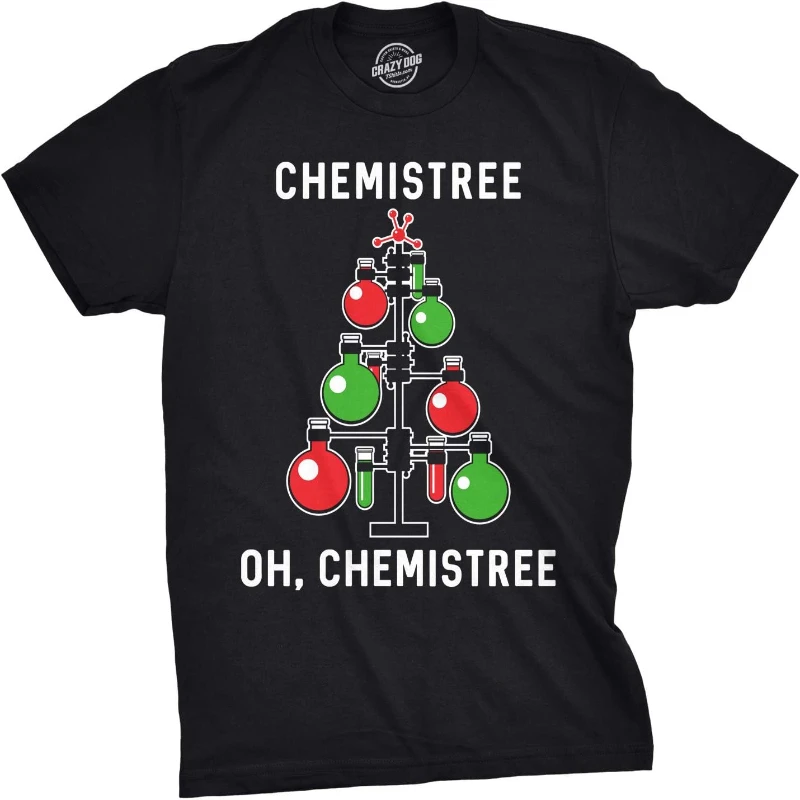 Mens Chemistree T Shirt Funny Chemistry Science Christmas Nerdy Graphic Cool Tee Unisex