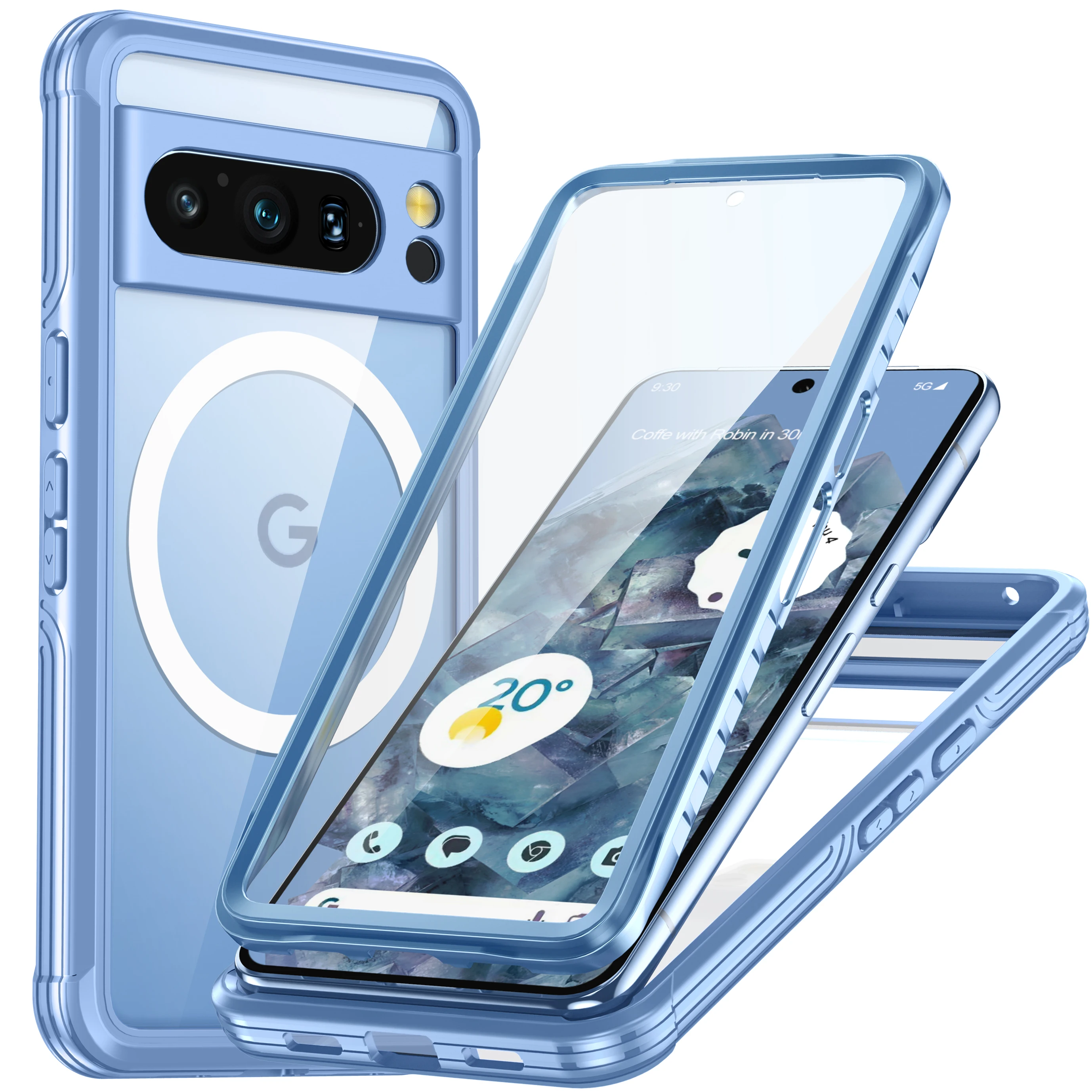 

Подходит для Google Pixel 8Pro, универсальный защитный чехол с защитой от падения и беспроводной зарядкой, пылезащитный деловой защитный чехол для занятий спортом на открытом воздухе