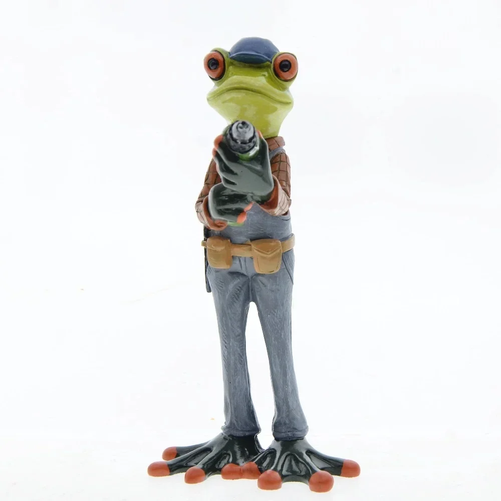 

New Garden Home Desktop Decoration Engineer Repairer Frog Resin Ornament Decoration Student Birthday Gift Gift