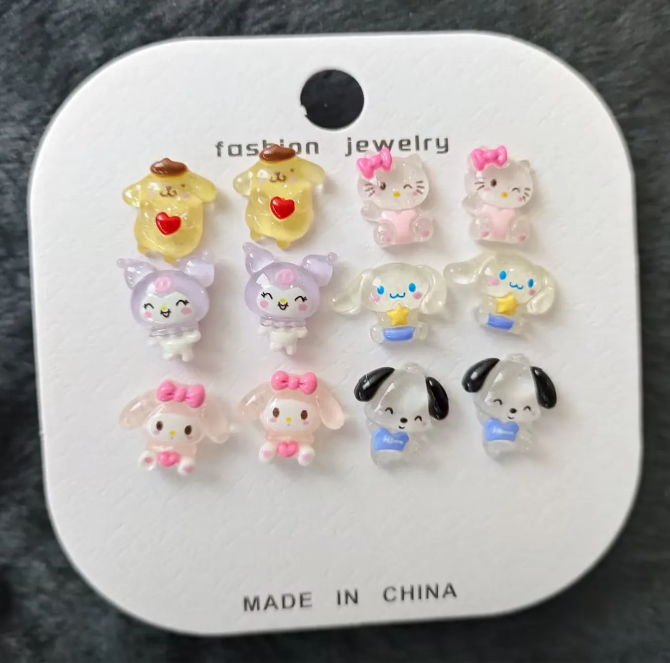 Sanrioed Cartoon Nail Jewelry Charms Kit Kawaii  Kuromi Nail Rhinestone Gems for Manicure DIY Crafts