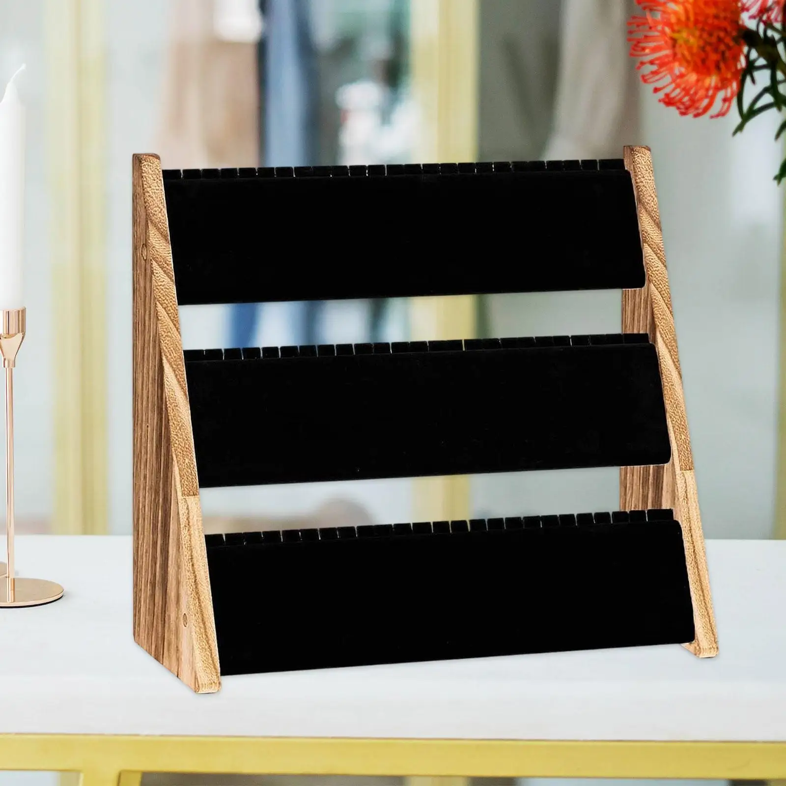 

Деревянная подставка для ожерелья, многофункциональная подставка для магазинов, подставка для сережек, вешалка для ожерелья, подвеска, столешница, туалетный столик, ювелирная башня